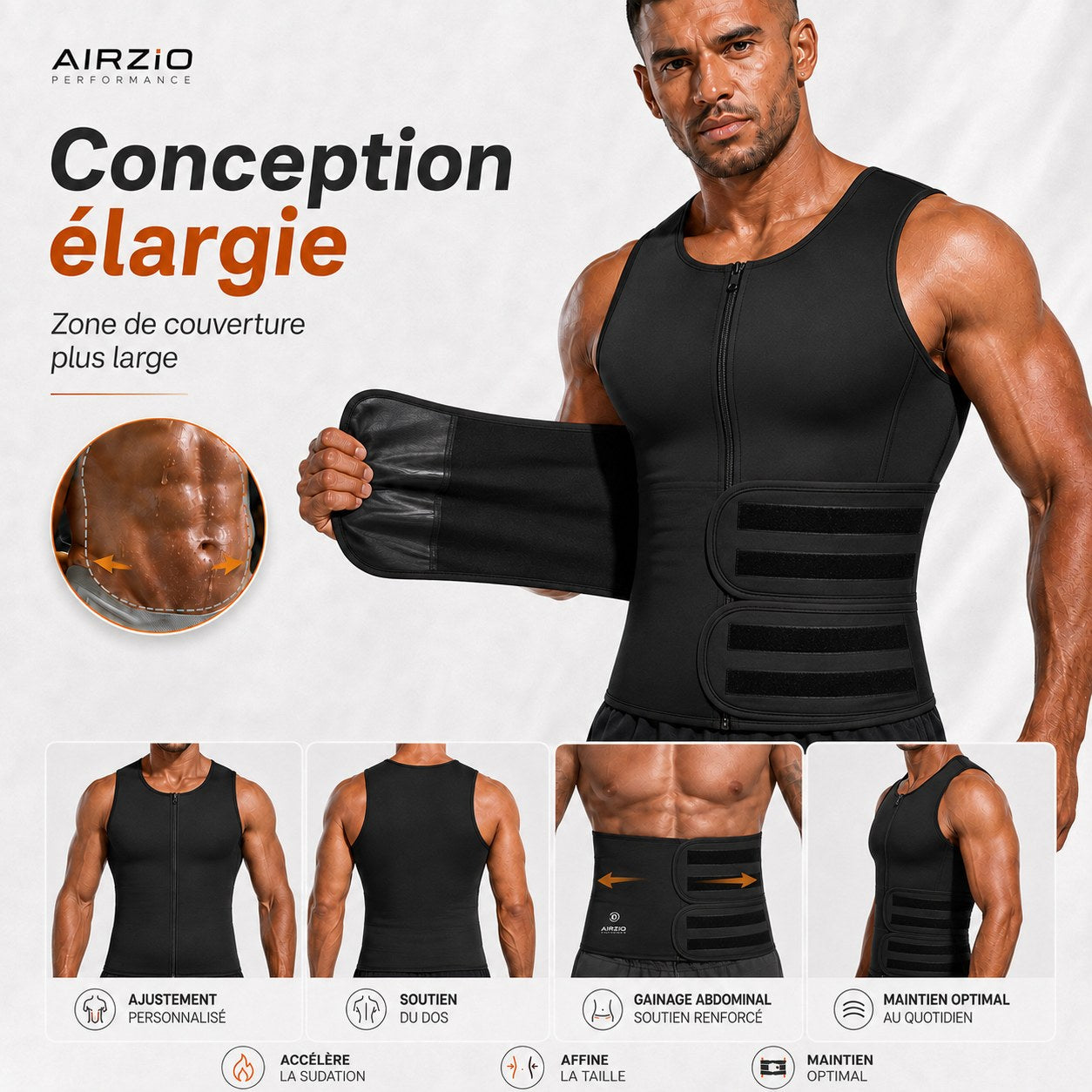 Airzio ThermoVest — Gilet de sudation compressif — vue 2