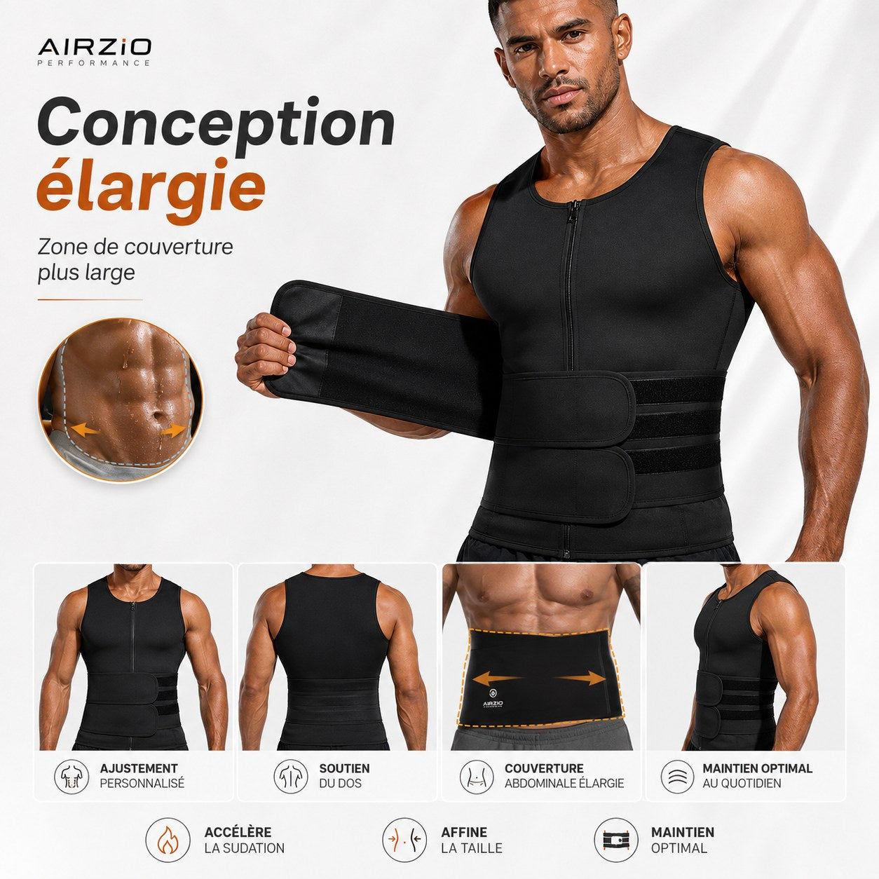 Airzio ThermoVest — Gilet de sudation compressif — vue 4