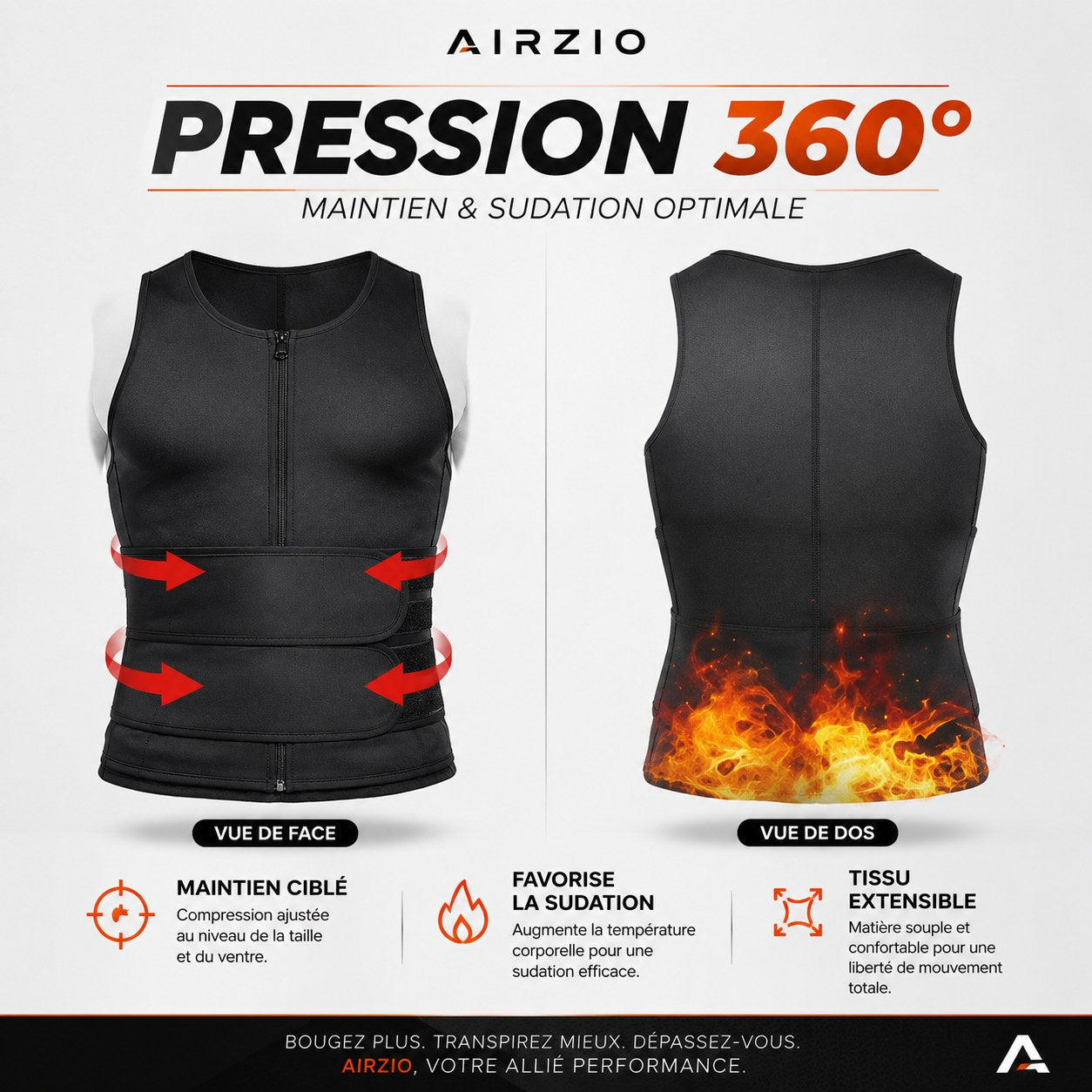 Airzio ThermoVest — Gilet de sudation compressif — vue 5