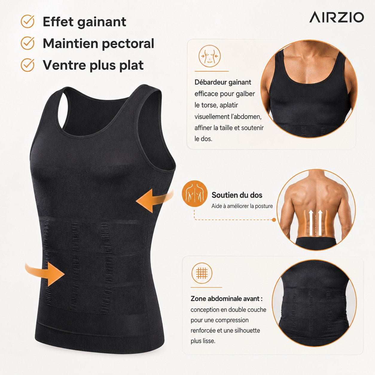 Airzio Sculpt-V — Débardeur gainant sans couture — vue 7