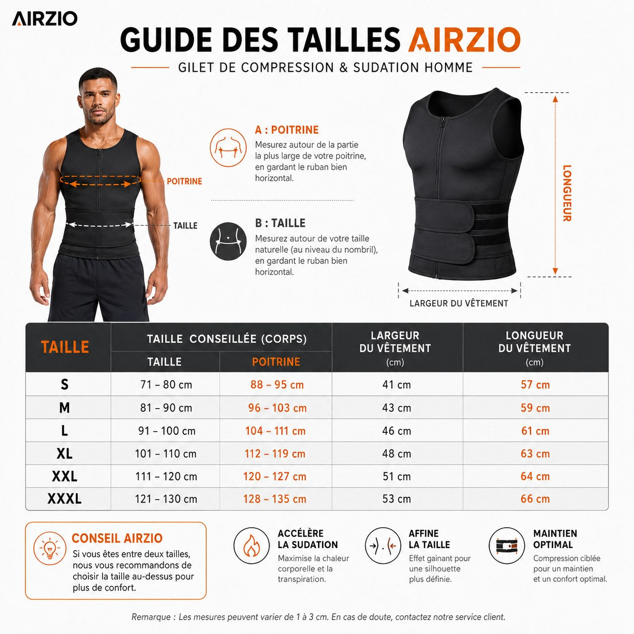 Airzio ThermoVest — Gilet de sudation compressif — vue 7