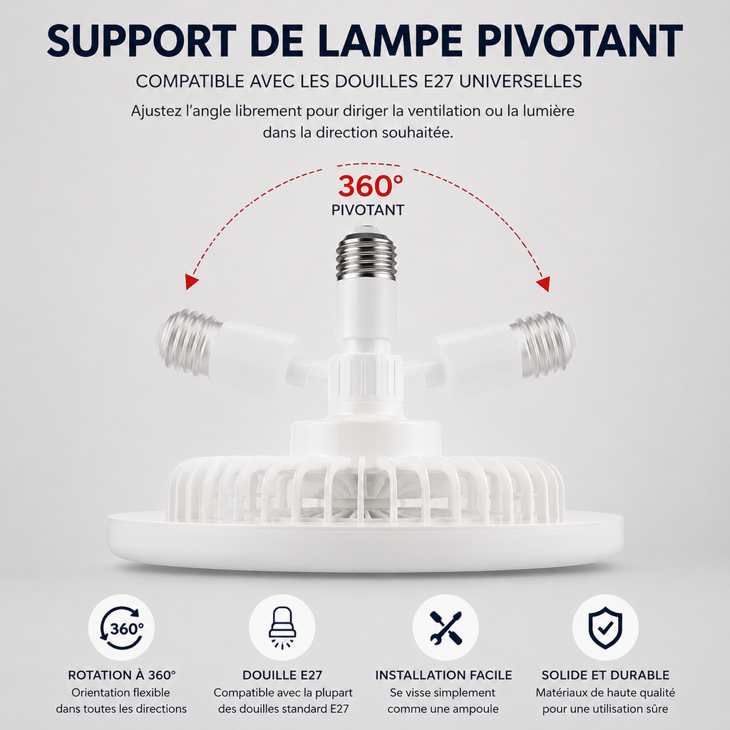 Ventilateur de plafond LED 3 en 1 avec télécommande – Éclairage, ventilation et confort au quotidien