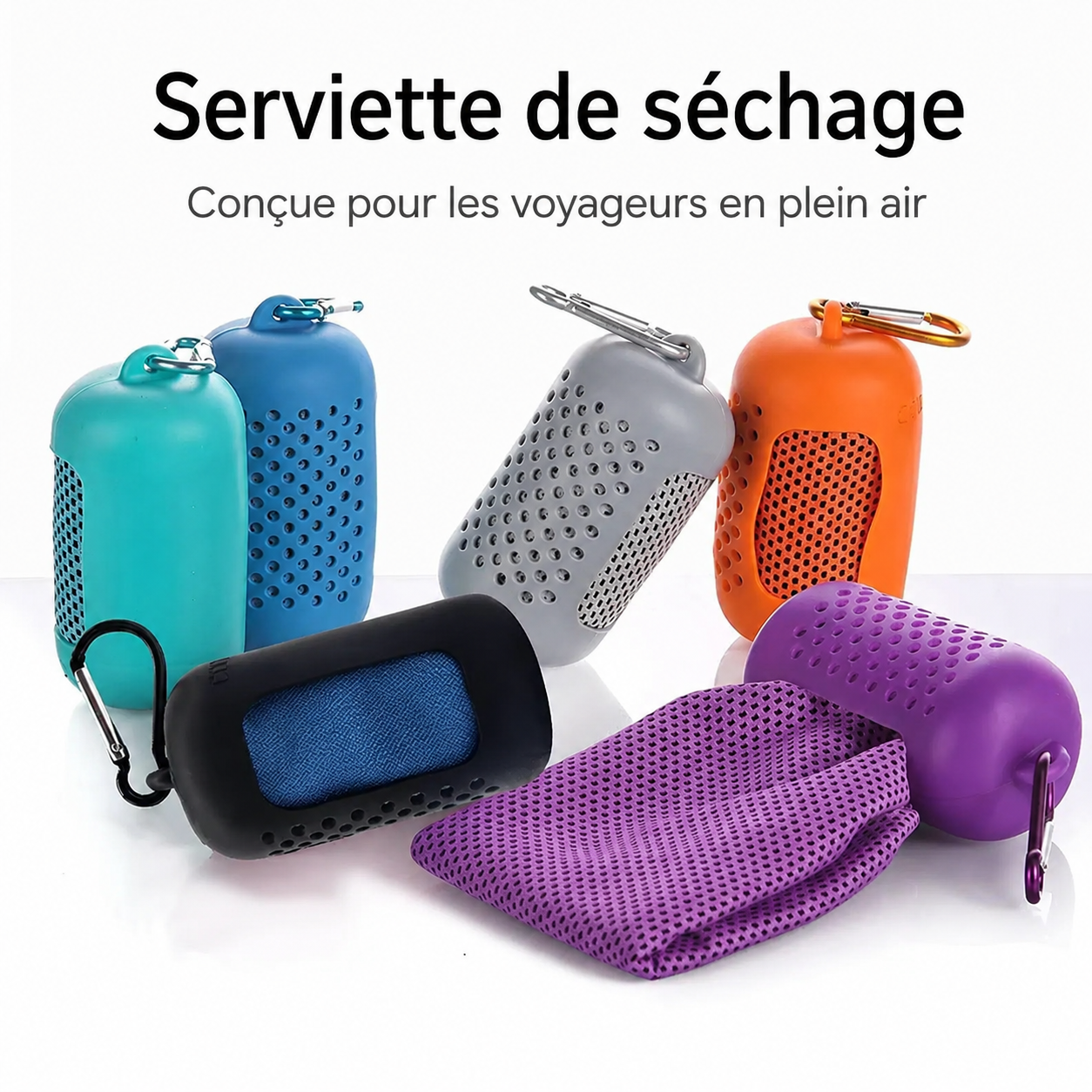 Serviette Rafraîchissante Airzio – Effet Glacé Instantané (avec étui)