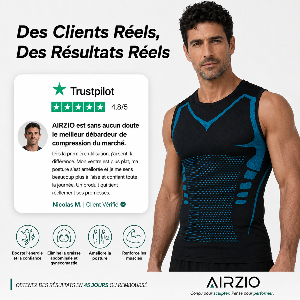 Airzio Sculpt-Tank — Débardeur de compression homme