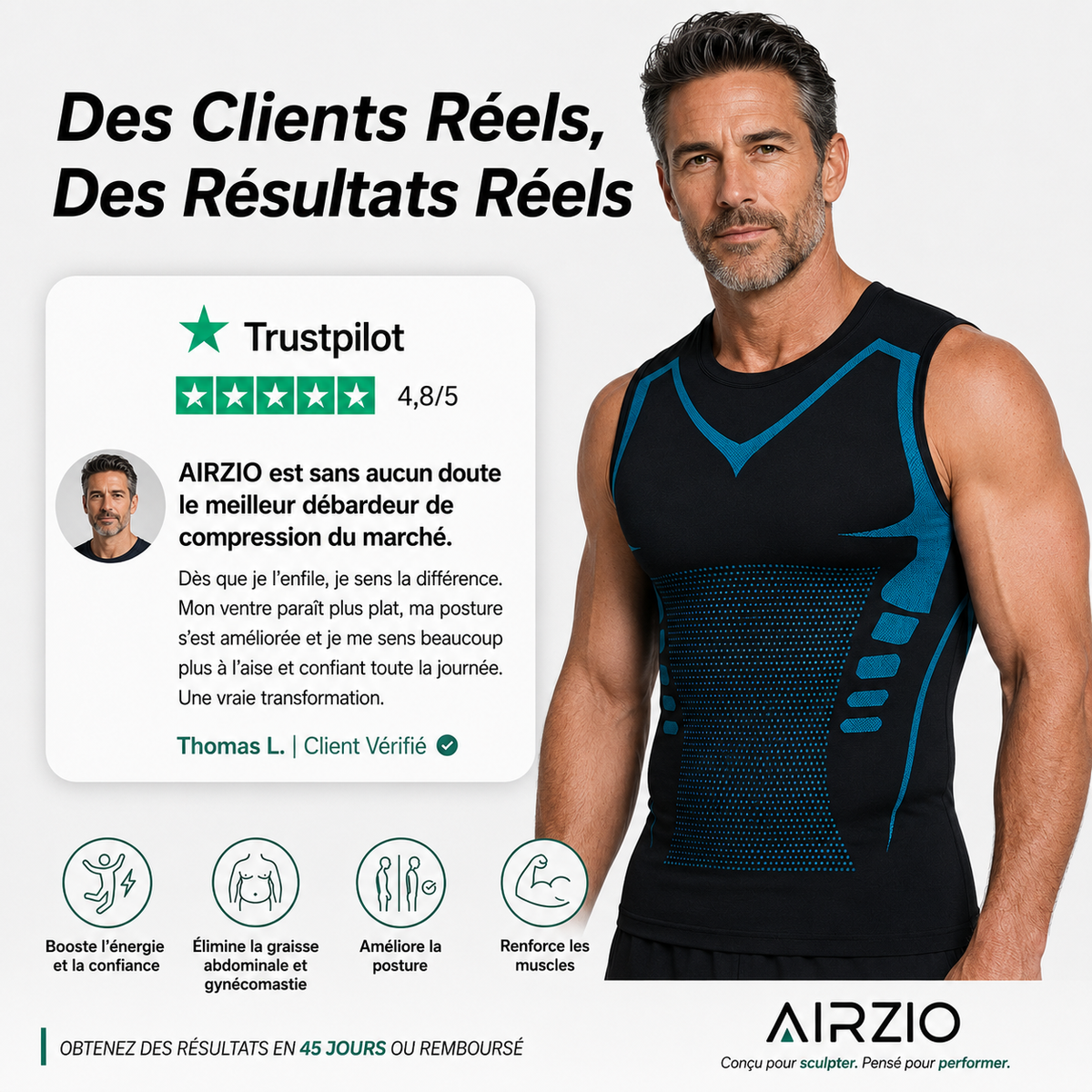 Airzio Sculpt-Tank — Débardeur de compression homme