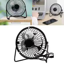 Mini ventilateur USB en métal 14,5 × 15 cm – Compact, puissant et silencieux