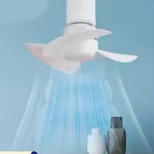 Ventilateur de plafond E27 compact – Fraîcheur instantanée et installation en quelques secondes