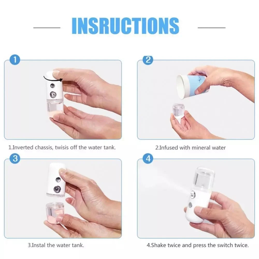 Brumisateur Visage Rafraîchissant Airzio – Nano Spray Rechargeable USB