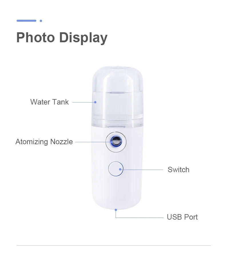 Brumisateur Visage Rafraîchissant Airzio – Nano Spray Rechargeable USB